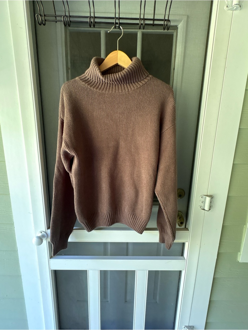 Quince Brown Cowl Neck 100% organic cotton sweater